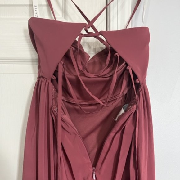 NWT AZAZIE DESERT ROSE BRIDESMAID/PROM/HOMECOMING DRESS - SZ 2 - Picture 5 of 7
